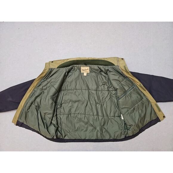 VINTAGE Woolrich Jacket Mens Winter coat Chore Blue Sz XL zip & button closure - Picture 8 of 9